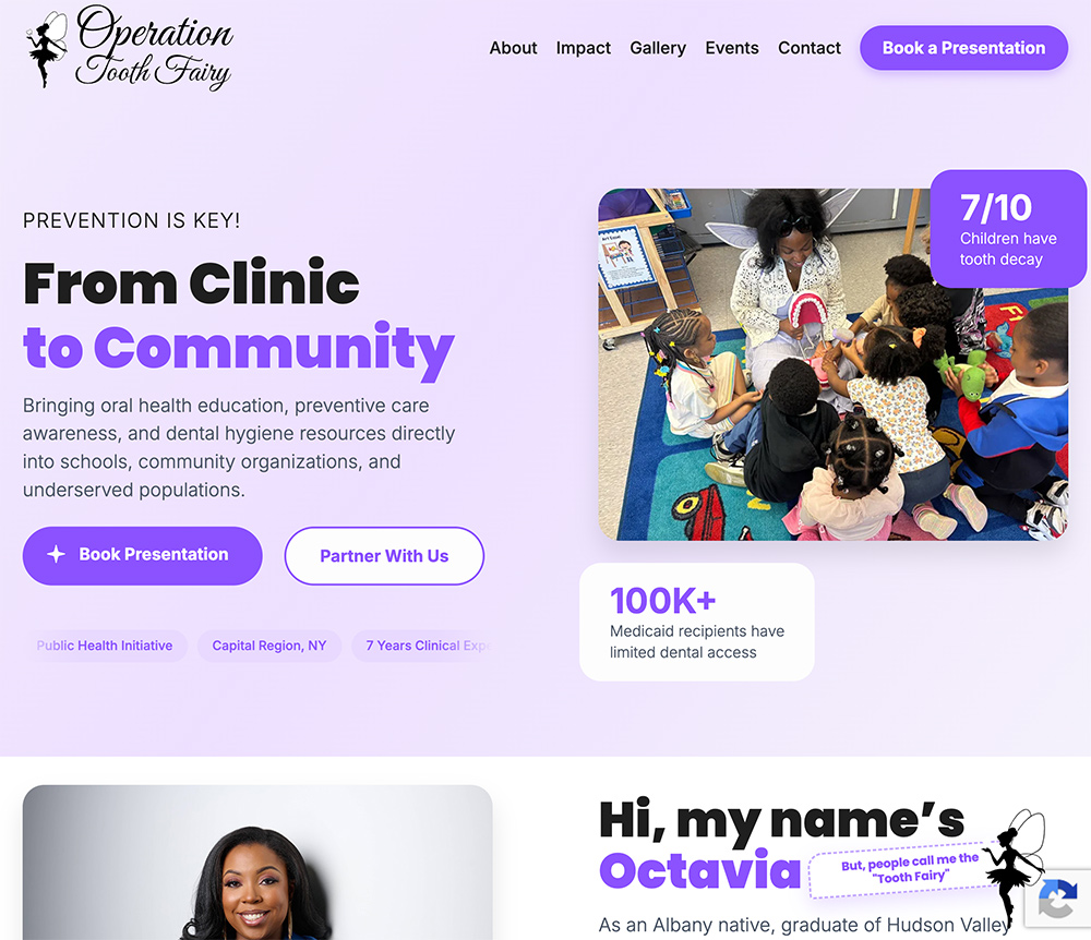 Dentist landing page