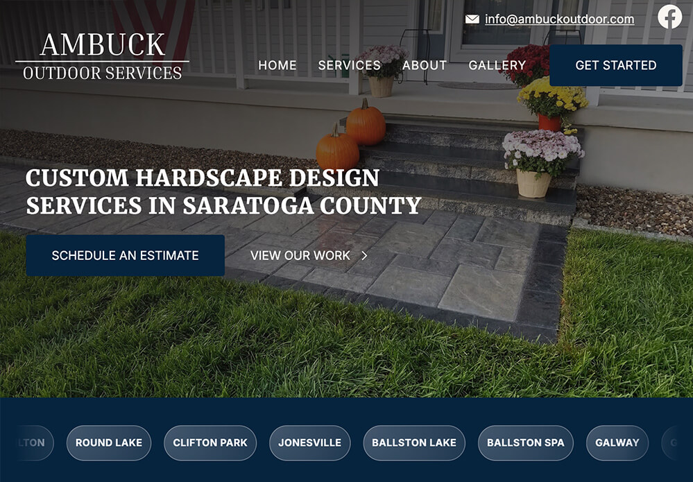 Landscape and hardscape website