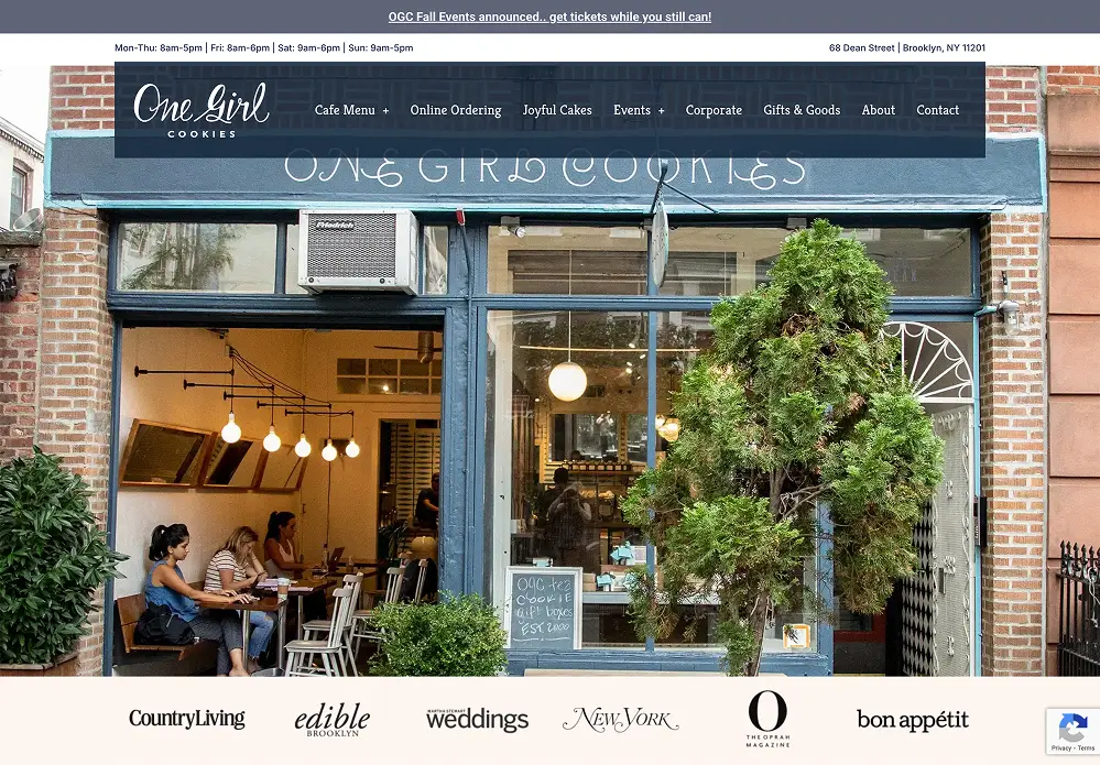 Restaurant website design