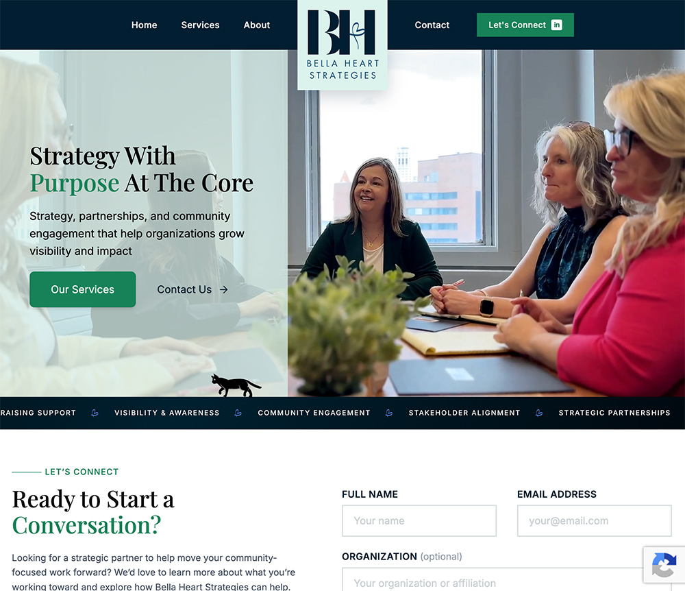Strategist landing page