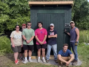 Eagle Scout Project Team Completed Tool Shed Tech Park Garden