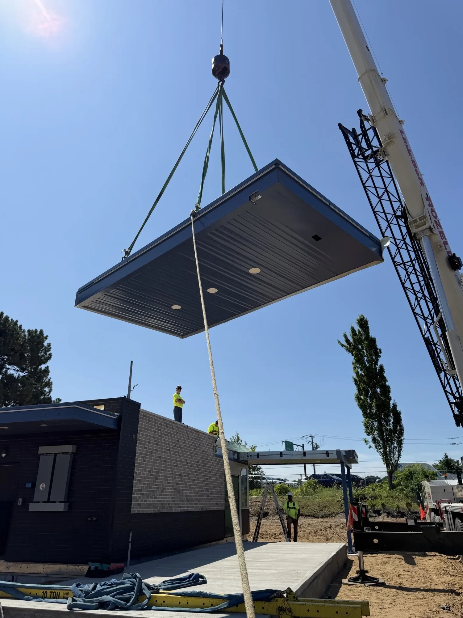 The Clifton Park 7 Brew Coffee stand under construction