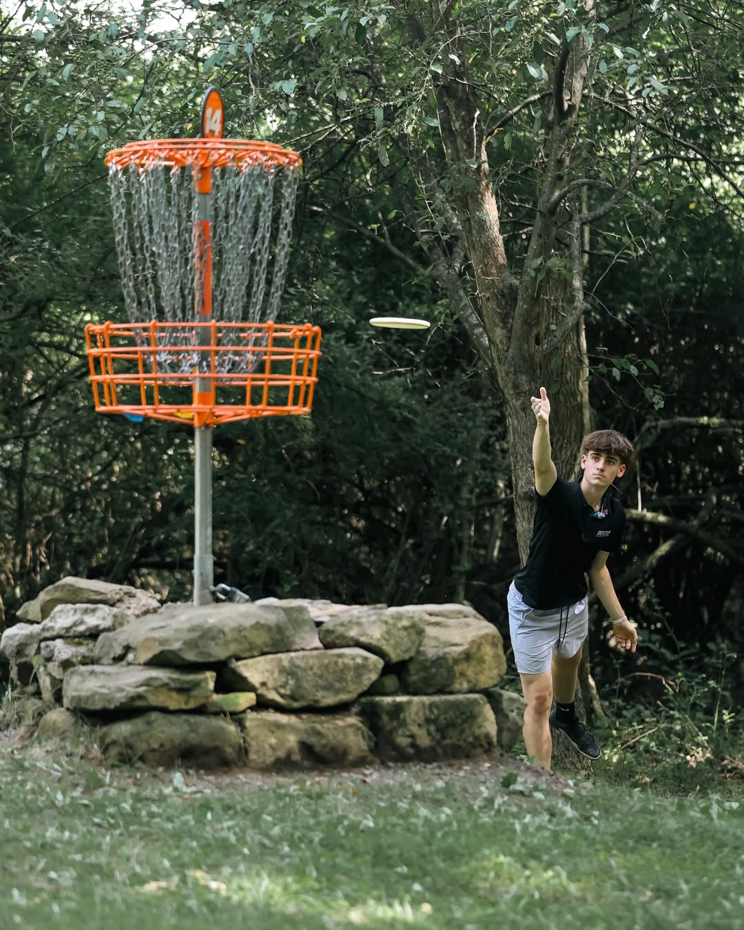 Junior disc golf world champion Ethan Hadders