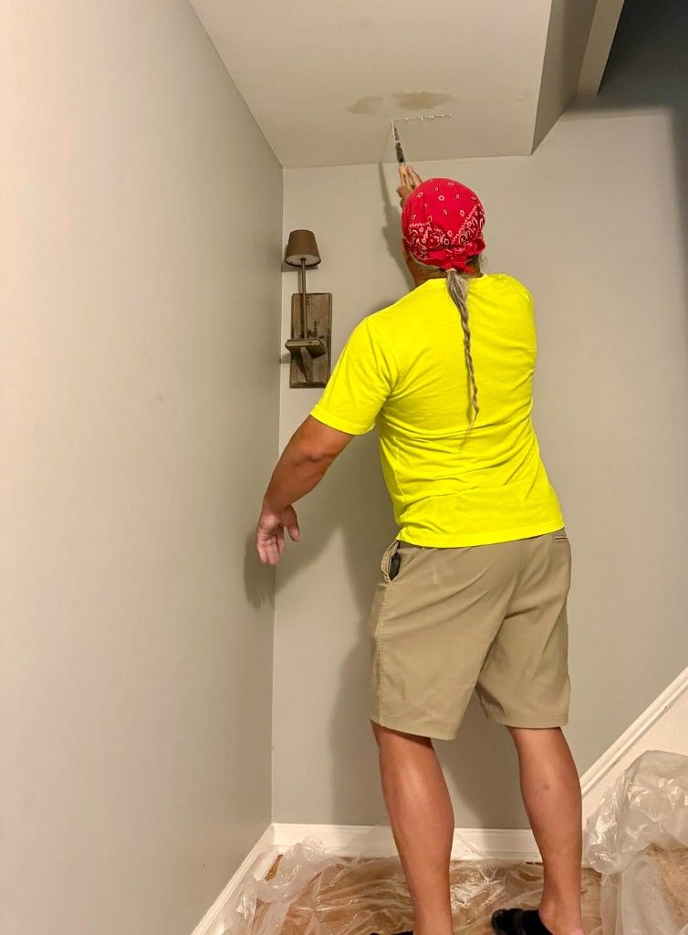 Chris Jones finishing a ceiling at Clifton Park Spark