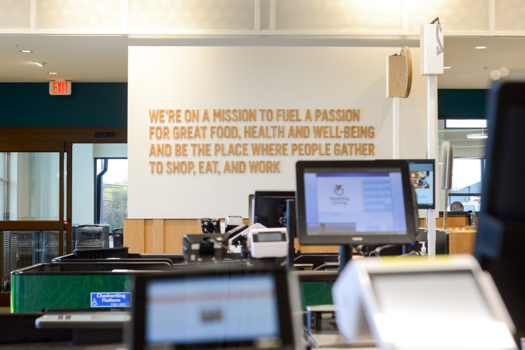 healthy living market clifton park mission statement wall checkout